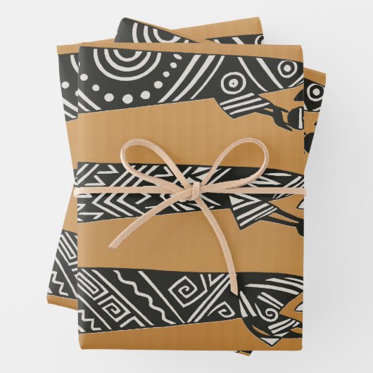 Three Wise Men Black & White Christmas Nativity Inpakpapier Vel (In situ)