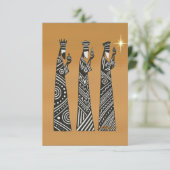 Three Wise Men Black & White Christmas Nativity Kaart (Staand voorkant)