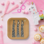 Three Wise Men Black & White Christmas Nativity Papieren Bordje (Feest)