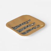 Three Wise Men Black & White Christmas Nativity Papieren Bordje (Gebogen)