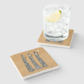 Three Wise Men Black & White Christmas Nativity Stenen Onderzetter (Zijkant)