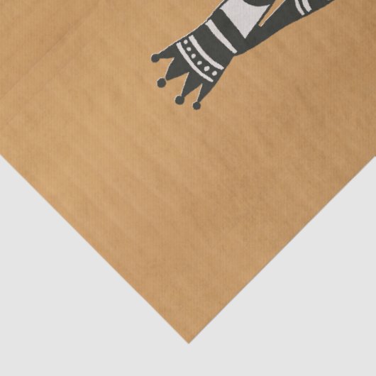 Three Wise Men Black & White Christmas Nativity Tissuepapier (Detail)