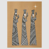 Three Wise Men Black & White Christmas Nativity Tissuepapier (Voorkant)
