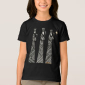 Three Wise Men Black & White Christmas Nativity Tri-Blend Shirt (Voorkant)