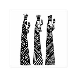 Three Wise Men Black & White Christmas Nativity Zelfinktende Stempel