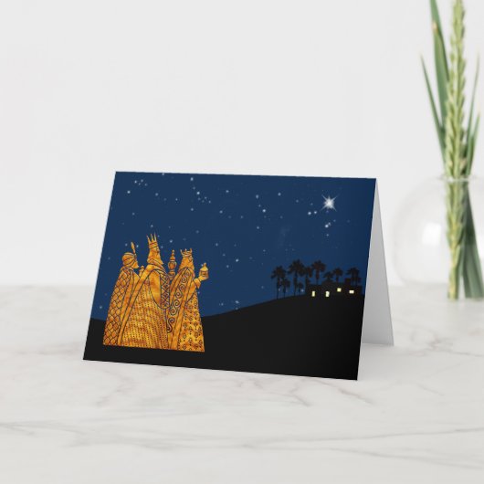 Three Wise Men Christmas Card Feestdagen Kaart (Voorkant)