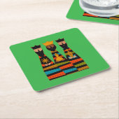 Three Wise Men Modern Mid-Century Kartonnen Onderzetters (Schuin)