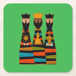 Three Wise Men Modern Mid-Century Kartonnen Onderzetters