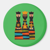 Three Wise Men Modern Mid-Century Magneet (Voorkant)