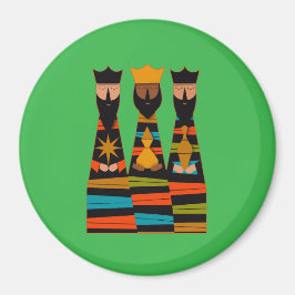 Three Wise Men Modern Mid-Century Magneet