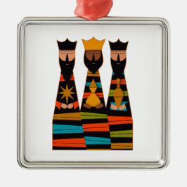 Three Wise Men Modern Mid-Century Metalen Ornament