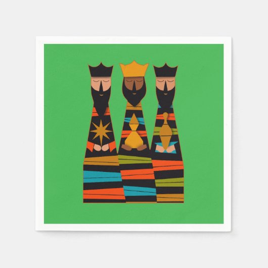 Three Wise Men Modern Mid-Century Servet (Voorkant)