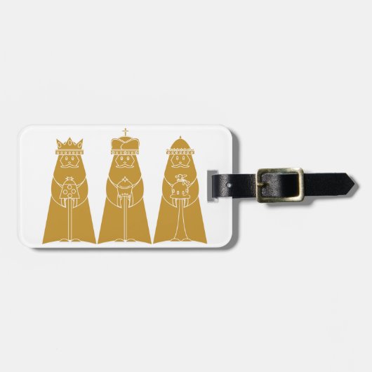 Three Wise Men Modern Nativity Kings Bagagelabel (Voorkant horizontaal)