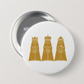 Three Wise Men Modern Nativity Kings Ronde Button 7,6 Cm (Voorkant /achterkant)