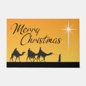 Three Wise Men Religious Merry Christmas Doormat Deurmat (Voorkant)