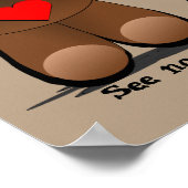 Three Wise Monkeys, Teddy Bear Print (Hoek)