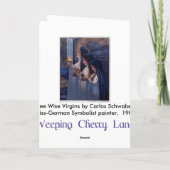 Three Wise Virgins by Carlos Schwabe Fine Art Card Feestdagen Kaart (Achterkant)