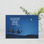 Three Wisemen approach Bethlehem - Personalize Feestdagenkaart (Staand voorkant)