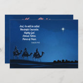 Three Wisemen approach Bethlehem - Personalize Feestdagenkaart (Voorkant / Achterkant)