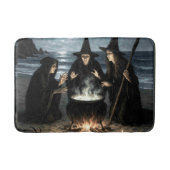Three Witches Brew Cauldron Full Moon Beach  Badmat (Voorkant)