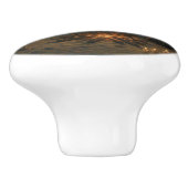 Three Witches Brew Cauldron Full Moon Beach  Keramische Knop (Zijkant)