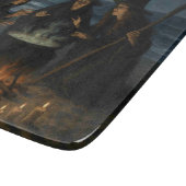 Three Witches Brew Cauldron Full Moon Beach  Snijplank (Hoek)