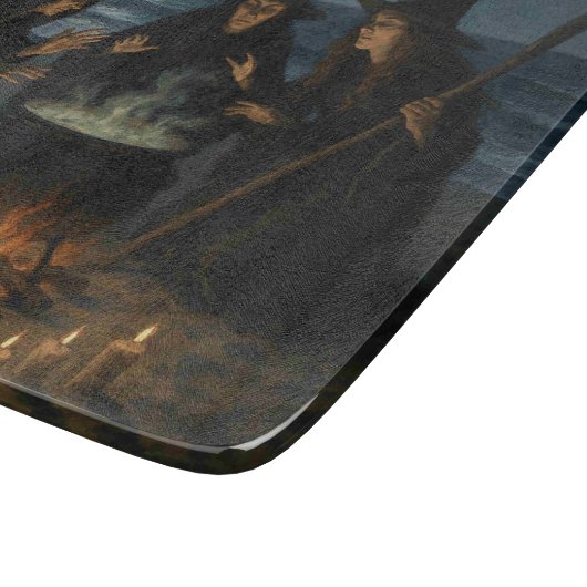 Three Witches Brew Cauldron Full Moon Beach  Snijplank (Hoek)