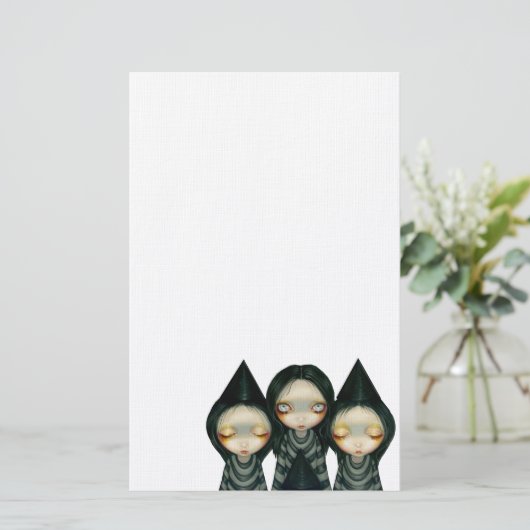 "Three Witchy Sisters" bankierwerk Briefpapier (Staand voorkant)