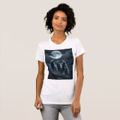 Three Wolves Howling at the Full Moon - Three Wolf T-shirt (Voorkant volledig)
