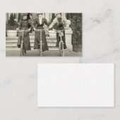 Three women on bicycle, early 1900s visitekaartje (Voorkant / Achterkant)