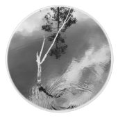 Three Worlds Water Swirl Reflection Keramische Knop (Voorkant)