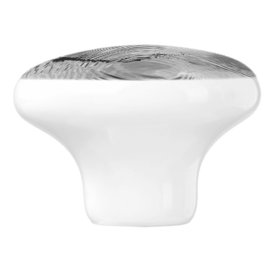 Three Worlds Water Swirl Reflection Keramische Knop (Zijkant)