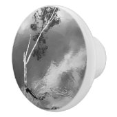 Three Worlds Water Swirl Reflection Keramische Knop (Rechts)