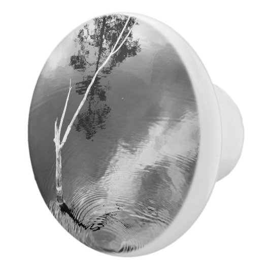 Three Worlds Water Swirl Reflection Keramische Knop (Rechts)