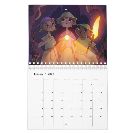 #ThreeHikerGangInTheHauntedCave  Kalender (Jan 2026)
