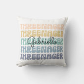 Threenager, 3e verjaardag, Birthday Toddler Name Kussen (Voorkant)