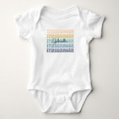 Threenager, 3e verjaardag, Birthday Toddler Name Romper (Voorkant)