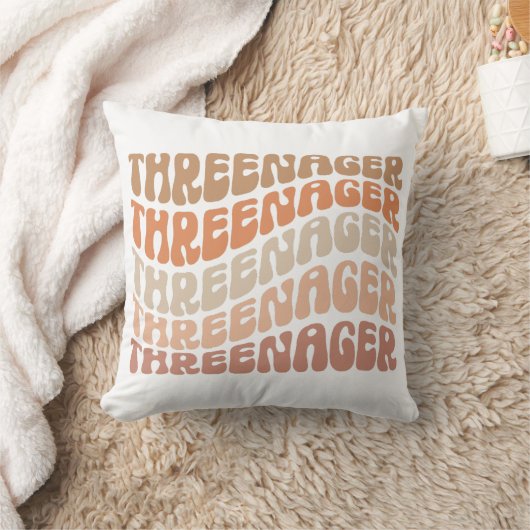 Threenager, 3e verjaardag, derde verjaardag Toddle Kussen (Deken)