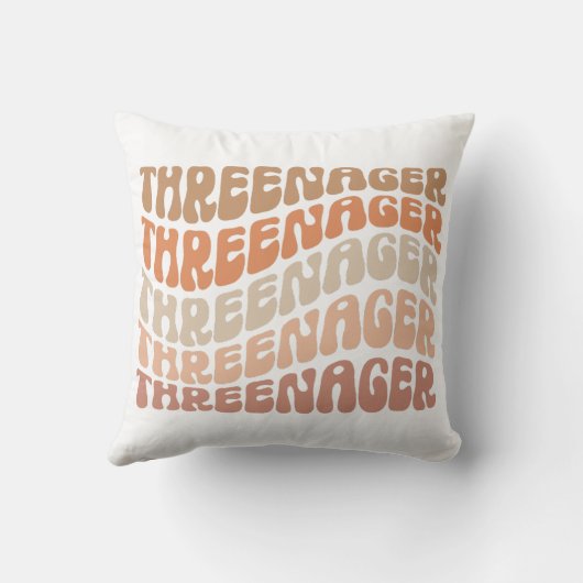 Threenager, 3e verjaardag, derde verjaardag Toddle Kussen (Achterkant)