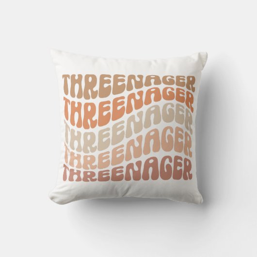 Threenager, 3e verjaardag, derde verjaardag Toddle Kussen (Voorkant)