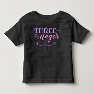 Threenager 3e verjaardag Jersey T-shirt 3T 4T