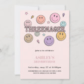 Threenager Birthday Invitation, 3rd Birthday Kaart (Voorkant)