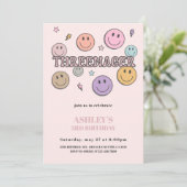 Threenager Birthday Invitation, 3rd Birthday Kaart (Staand voorkant)