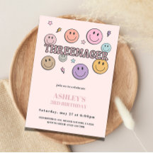 Threenager Birthday Invitation, 3rd Birthday