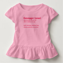 Threenager dictionary definition aangepast t-shirt