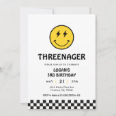 Threenager Retro Boy 3e Verjaardagsfeestje Kaart (Voorkant)