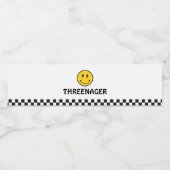 Threenager Retro Boy 3e Verjaardagsfeestje Waterfles Etiket (Enkel label)