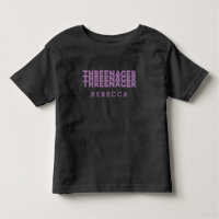 Threenager Retro Lettertype Naam Lila