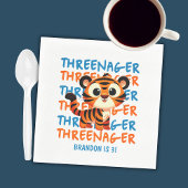 Threenager Tiger Boy 3e Verjaardagsfeestje Servet
