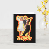 Three's Company Dancing Kamergenoten Retro Jack Ch Kaart (Gele Bloem)